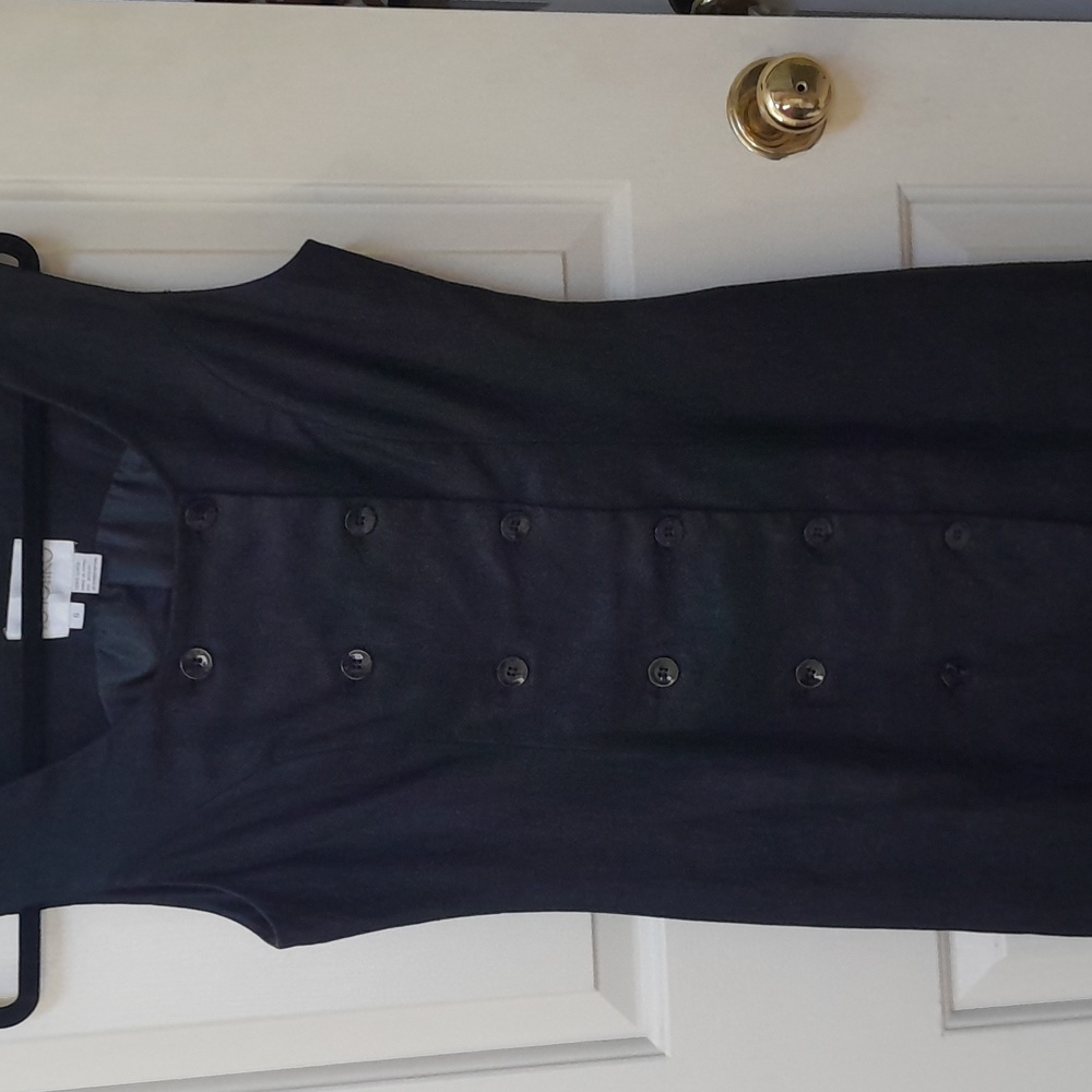 Black linen dress